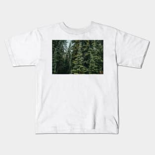 Alpine Evergreen Forest in the Mountains in Summer Kids T-Shirt